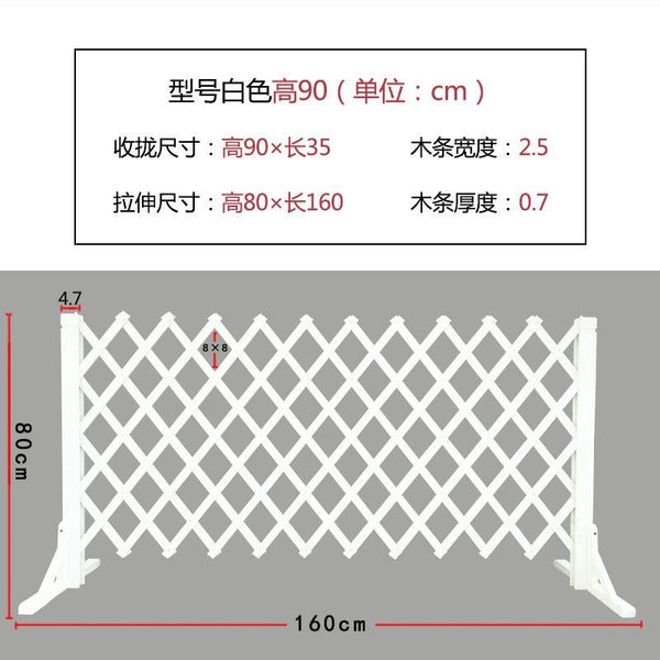 Outdoor Anticorrosive Wooden Fence Guardrail Telescopic Indoor Flower Garden Courtyard Decoration