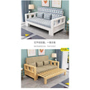Solid Wood Sofa Bed Multifunctional Sofa Bed Simple Retractable Bed