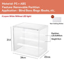 LED Light Popmart Display Box Acrylic Display Case Blind Box Figurine Display Box