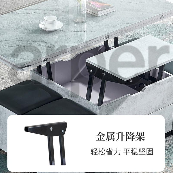 Arper Foldable Coffee Table Marble Blister Folding Tempered Glass Side Table Household Folding