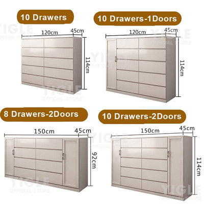 All Solid Wood Simple Modern Drawer Locker Living Room Bedroom Storage Cabinet Chest of Drawers