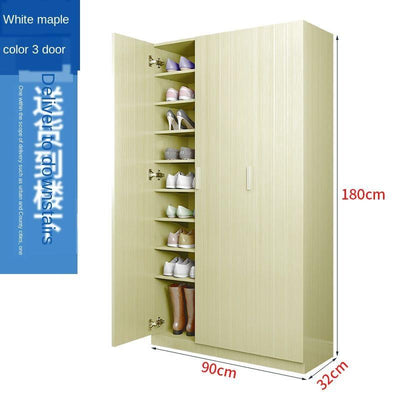Shoe Cabinet Household Door Large Capacity Space-saving Solid Wood Special Price Economical