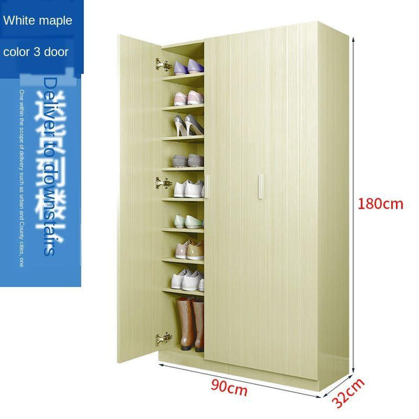 Shoe Cabinet Household Door Large Capacity Space-saving Solid Wood Special Price Economical