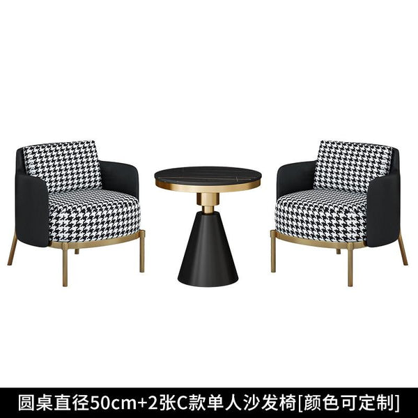 Nordic Single Sofa Light Luxury Living Room Single Chair Leisure Chair Bedroom Single Chair White