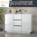Side Cabinet Modern Minimalist Tea Cabinet Multi-functional Paint Cabinet White Cupboard Kitchen
