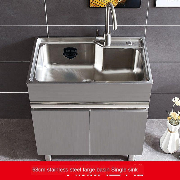 304 Sink Stainless Wash Pool Basin Steel Laundry Cabinet Bathroom Cabinets Washbasin Laundry Pool