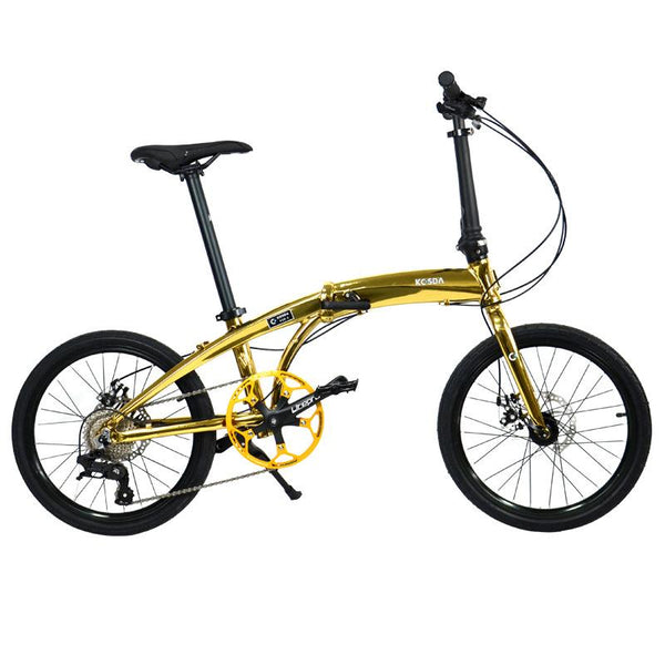 KOSDA KSD-8 Foldable Bicycle 20-inch 8-speed Electroplated Aluminum Alloy Double Disc Brake Bicycle