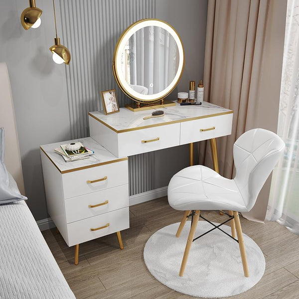 Orange Simple Dressing Table Light Luxury Net Red Dressing Table Nordic Storage Cabinet One Princess