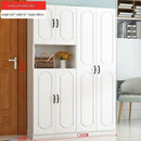 European Style Shoe Cabinet Multi Storey Large Capacity Storage Cabinet Wooden Household Balcony