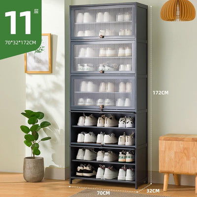 Shoe Cabinet Home Black Gray Shoe Cabinet 2022 New Flip Door Shoe Rack Cabinet