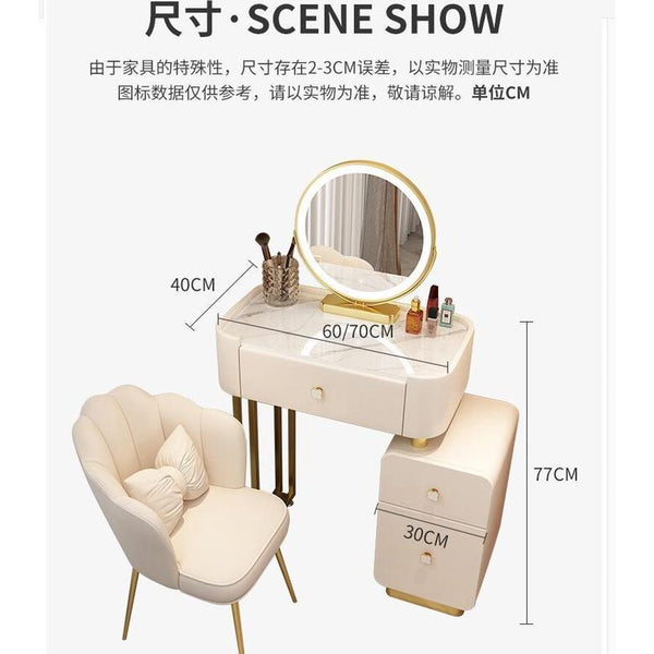 YICHANG Dressing Table With Password Intelligent Fingerprint Lock Cabinet Rock Plate Solid Wood