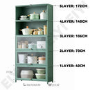 (EIYI) Kitchen Storage Cabinet Floor Multi-storey Cupboard Living Room Balcony Shelf With Door