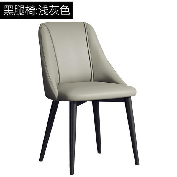 DF Dining Chair Nordic Stool Chair Back Rest Dining Chair PU Waterproof Wear Resistant Chair