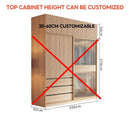 Lu Luxurious Sliding Door Wardrobe Glass Door Wardrobe Bedroom Simple Modern Wood Color Assembled