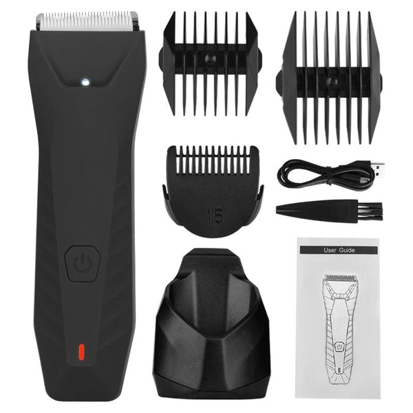 Groin Balls Trimmer Private Shaver for Man Wireless Electric Shaver Replaceable Ceramic Blades