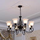 Clhjfa Hanging Lights European Iron Living Room Lamp American Bedroom Dining Room Lighting Simple