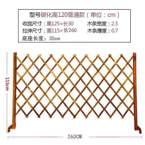 Anti-corrosion Wood Fence Outdoor Retractable Decorative Fence Indoor Pet Lattice Fence