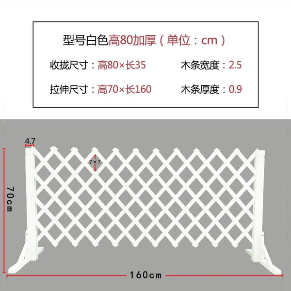 Outdoor Anticorrosive Wooden Fence Guardrail Telescopic Indoor Flower Garden Courtyard Decoration