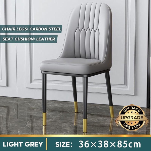 Nordic Flannel Dining Chair Living Room Leisure Chair Home Gold Leg Dining Chair Modern Hotel Chair