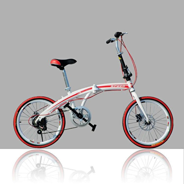 U8 Foldable Bicycle 20-inch Disc Brake 7 Speed Variable Speed High Carbon Steel Frame Student Adult