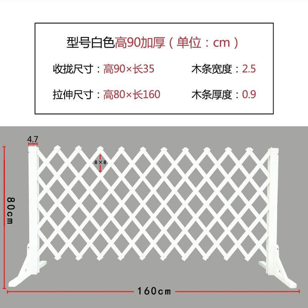 Outdoor Anticorrosive Wooden Fence Guardrail Telescopic Indoor Flower Garden Courtyard Decoration