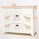 wood 🎉readystock🎉Solid chest of drawers, American storage locker, living room, bedroom, bedside