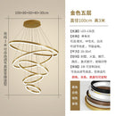 HJFA Living Room Chandelier Modern Simple Light Luxury Duplex Staircase Hall Golden Circle Circular