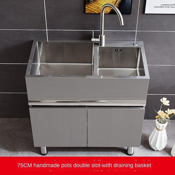 304 Sink Stainless Wash Pool Basin Steel Laundry Cabinet Bathroom Cabinets Washbasin Laundry Pool