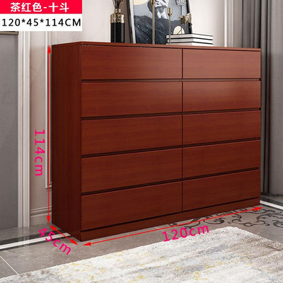All Solid Wood Simple Modern Drawer Locker Living Room Bedroom Storage Cabinet Chest of Drawers