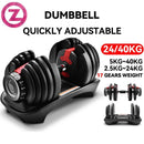 Zero Adjustable Dumbbell Home Gym Fitness Equipment (24kg/ 40kg)
