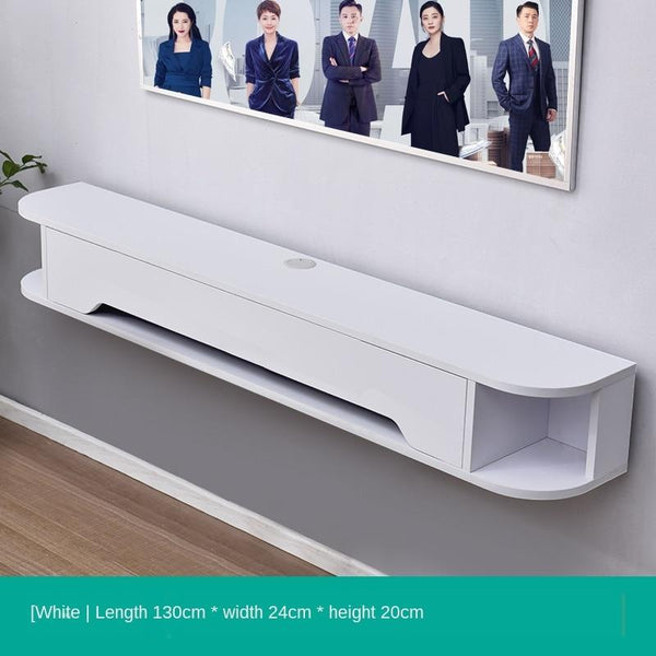 Cabinet Narrow Tv Solid Wall-mounted Wood Simple Modern Hanging Wall Bedroom Small Apartment Nordic