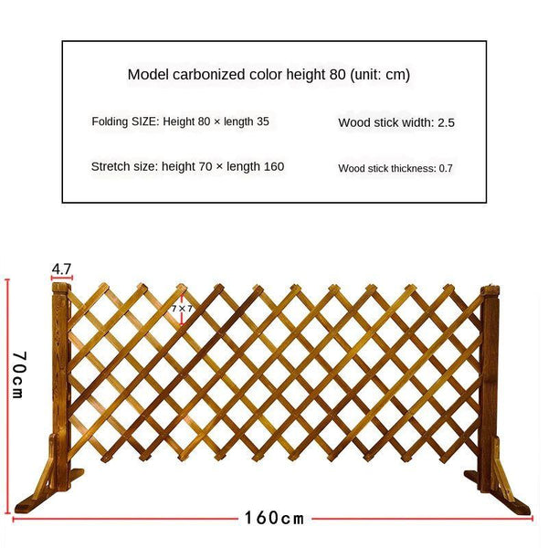 Outdoor Anticorrosive Wooden Fence Guardrail Telescopic Indoor Flower Garden Courtyard Decoration