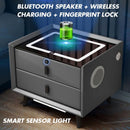 Koala Smart Solid Wood Bedside Table Wireless Charging Fingerprint Lock Multi-function With