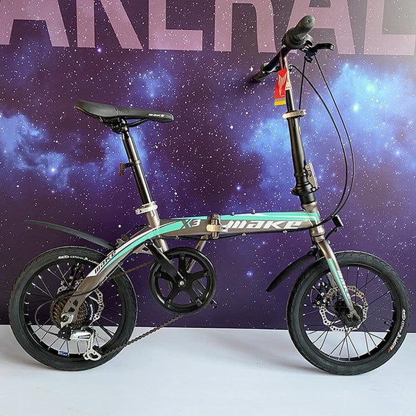 Wake X3 Shimano Variable Speed Foldable Bicycle 16-inch 7-speed Variable Speed Bicycle Double Disc