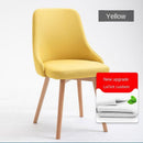 Nordic Dining Home Simple Backrest Stool Solid Wood Desk Makeup Girls' Cute Bedroom Writing Chair