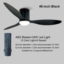 OROR Ceiling Fan With Led Light 48"/52" Ceiling Fan 3 Tone LED Light Remote Control