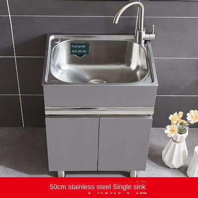 304 Sink Stainless Wash Pool Basin Steel Laundry Cabinet Bathroom Cabinets Washbasin Laundry Pool