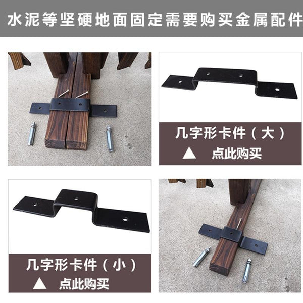 Wooden Fence Anti-corrosion Carbonized Retractable Wooden Fence Yard Fence Durable And Stable Yard