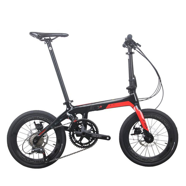 🔥In Stock🔥Java Foldable Bicycle X1 Carbon Fiber Car 16 Inch 18 Variable Speed Oil Pressure Double