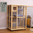 Cage Home Japanese Solid Wood Apartment with Toilet Luxury Cabinet Cat Nest House Villa