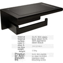 Rustproof Sus304 Stainless Steel Silky Matte Black Finished Bathroom Accessories Set Wall Mounted Or