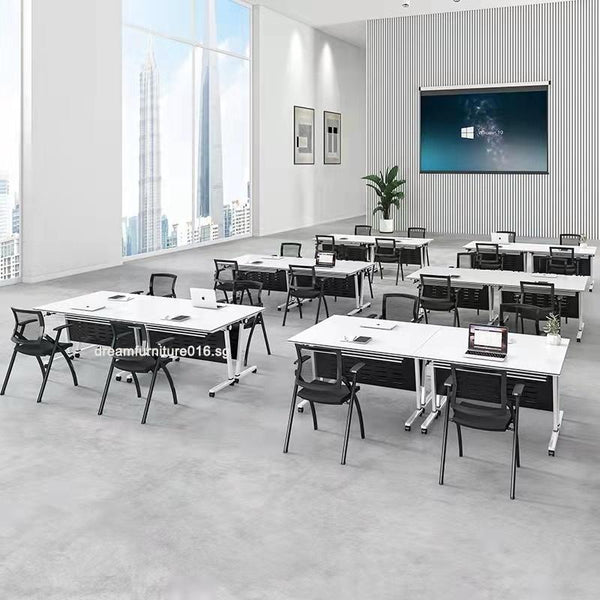 Training Tables And Chairs Multi-functional Office Folding Conference Table With Wheels