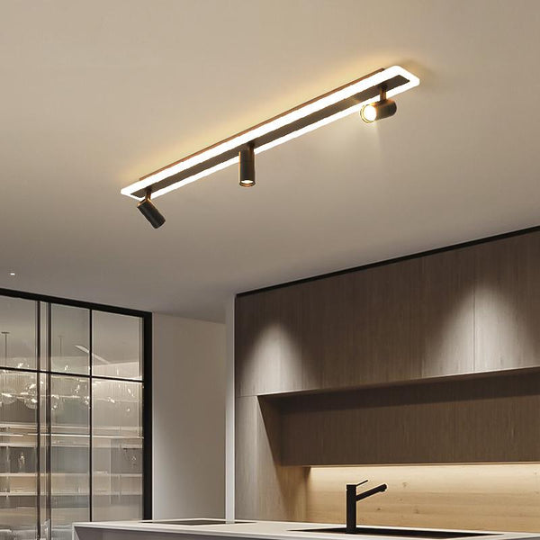 DLOS Living Room Without Main Light Lighting with Spotlight Modern Minimalist Ceiling Design Long
