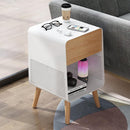 Original Nordic Iron Small Solid Wood Fashion Bedside Room Side Table Simple European Locker 2320 #