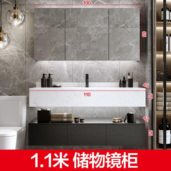 Marble Bathroom Cabinet Combination Intelligent Modern Simple Toilet Light Luxury Sink Wash Face