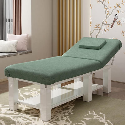 Folding Beauty Bed Body Massage Bed Treatment Bed Thickened steel pipe special for beauty salon [In