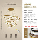 HJFA Living Room Chandelier Modern Simple Light Luxury Duplex Staircase Hall Golden Circle Circular