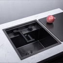 Hidden Bar Sink Kitchen Invisible Handmade Single Slot with Lid Zhongdao Small Basin Stainless Steel