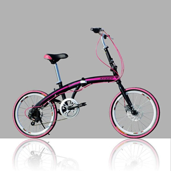 U8 Foldable Bicycle 20-inch Disc Brake 7 Speed Variable Speed High Carbon Steel Frame Student Adult