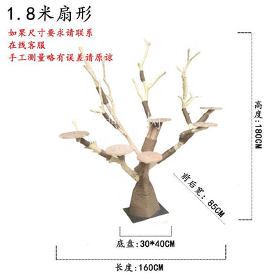 RUNPET Cat Condo Solid Wood Cat Climbing Rack Wear-resistant Non-stick Wood Dry Trunk Big Cat Nest